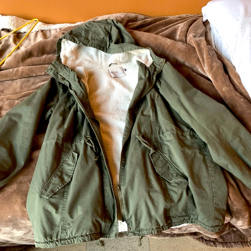 Auline collection faux fur lined jacket
